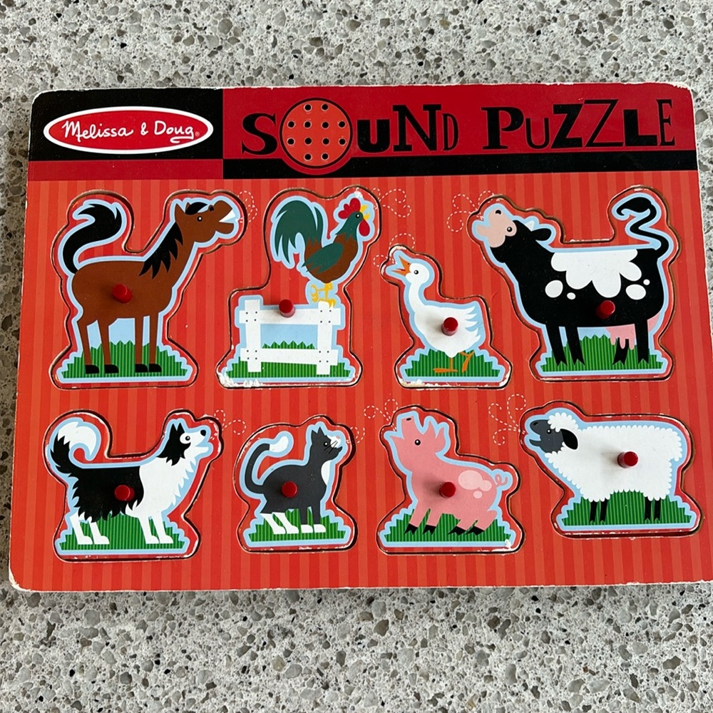 Melissa and Doug wooden sound puzzle